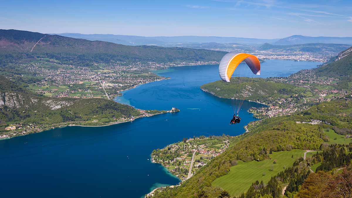 Paragliding at Lake Annecy, France
