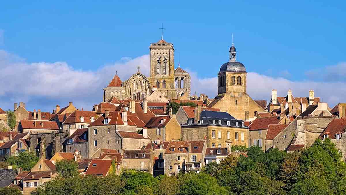 Vezelay town in Burgundy, France