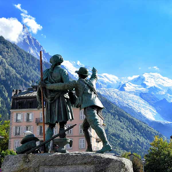 Balmat Saussure Monument in Chamonix