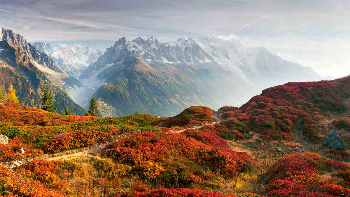 Mont Blanc Chamonix during Autumn