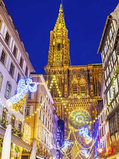 Christmas lights in Strasbourg, France