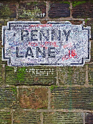 Penny Lane Street Sign in Liverpool