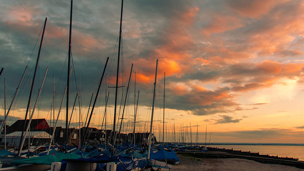 Sunset in Whitstable, England