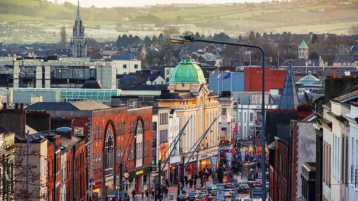 Beautiful cityscape of Cork in Ireland