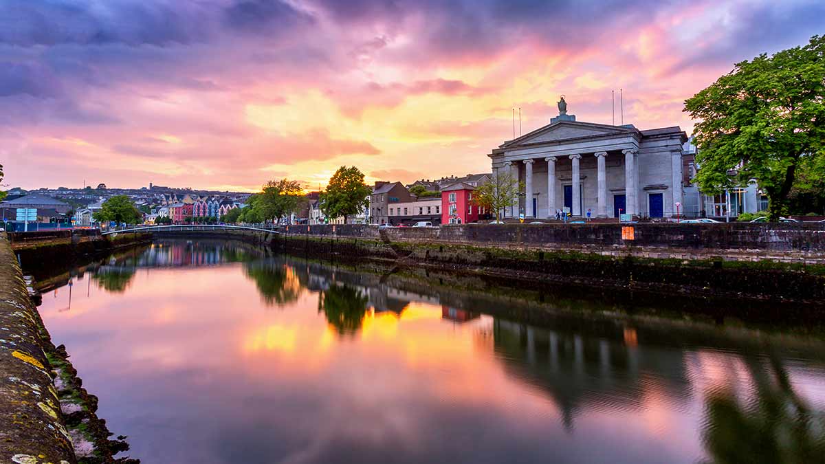 Sunset in Cork City Centre