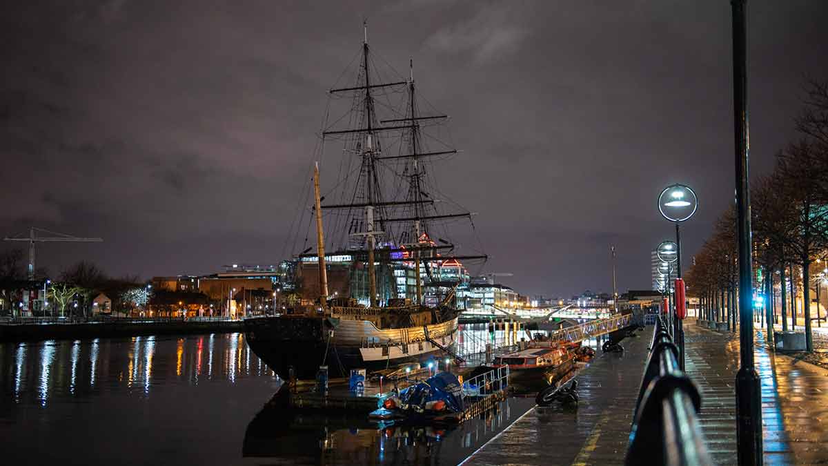 Dock de Dublin en Irlande