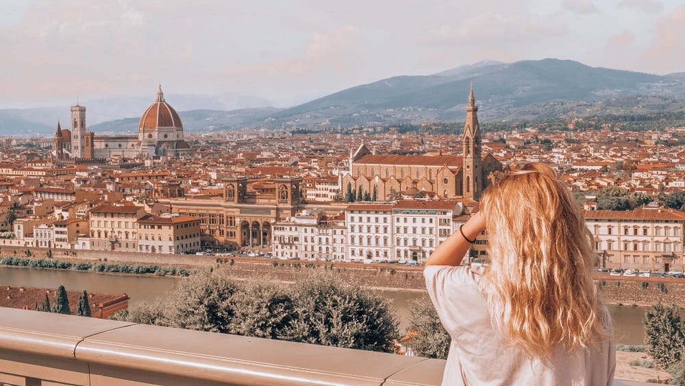 Tourist visiting Florence