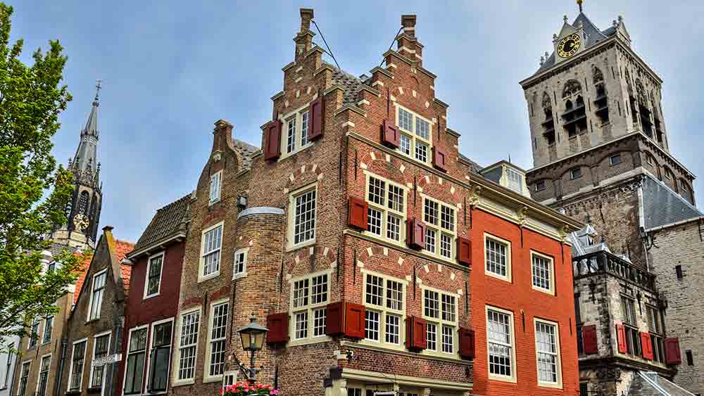 Dutch Architecture in Delft, Holland