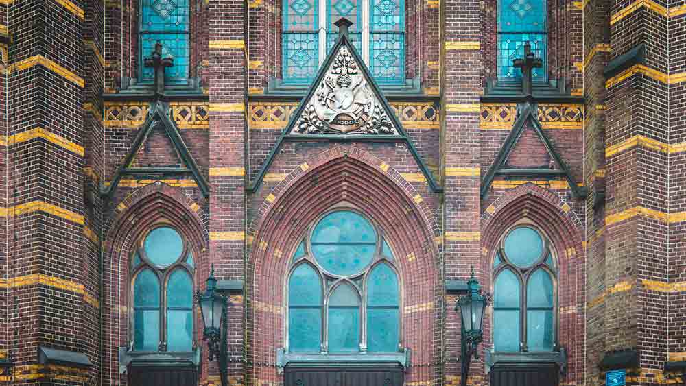 Old Church facade in Eindhoven