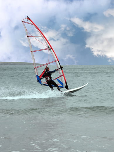 Wind surfing in County Kerry