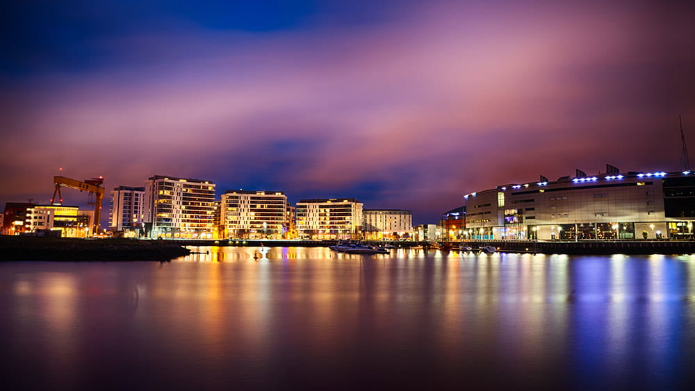 Belfast city at night