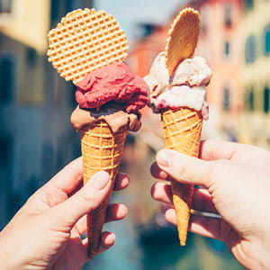 Ice-cream in Amsterdam with mini-cruises from Hull with P&O Ferries