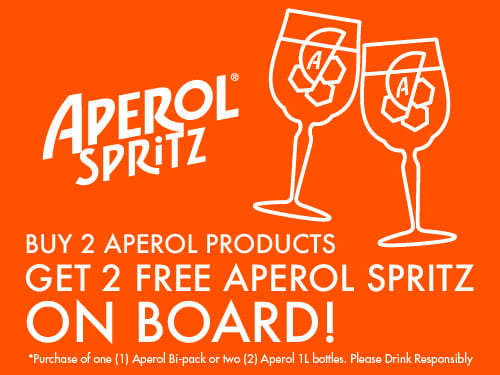 Aperol offer with World Duty Free and P&O Ferries