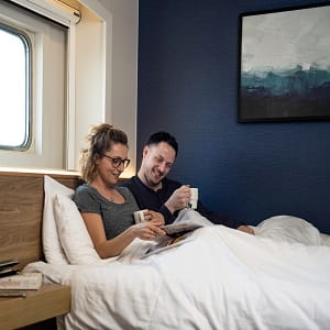 State cabin on a ferry to Holland with P&O Ferries