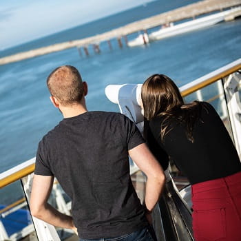 Freedom and fresh air on a ferry to France.