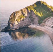 Lulworth Cove at Sunset in the South of England