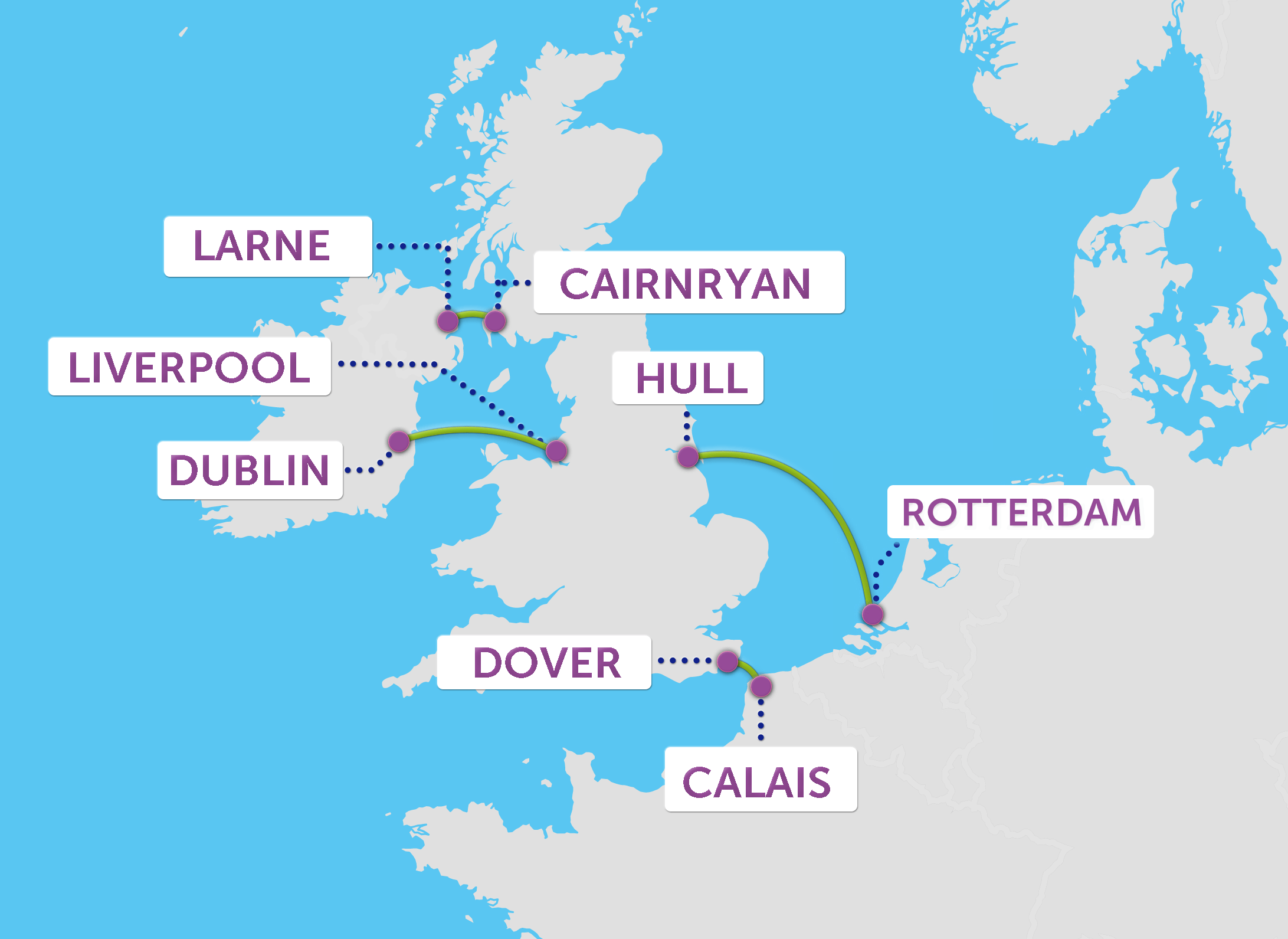 P O Ferries Routes Plan Your 2024 Holiday P O Ferries   Route Map All Routes 